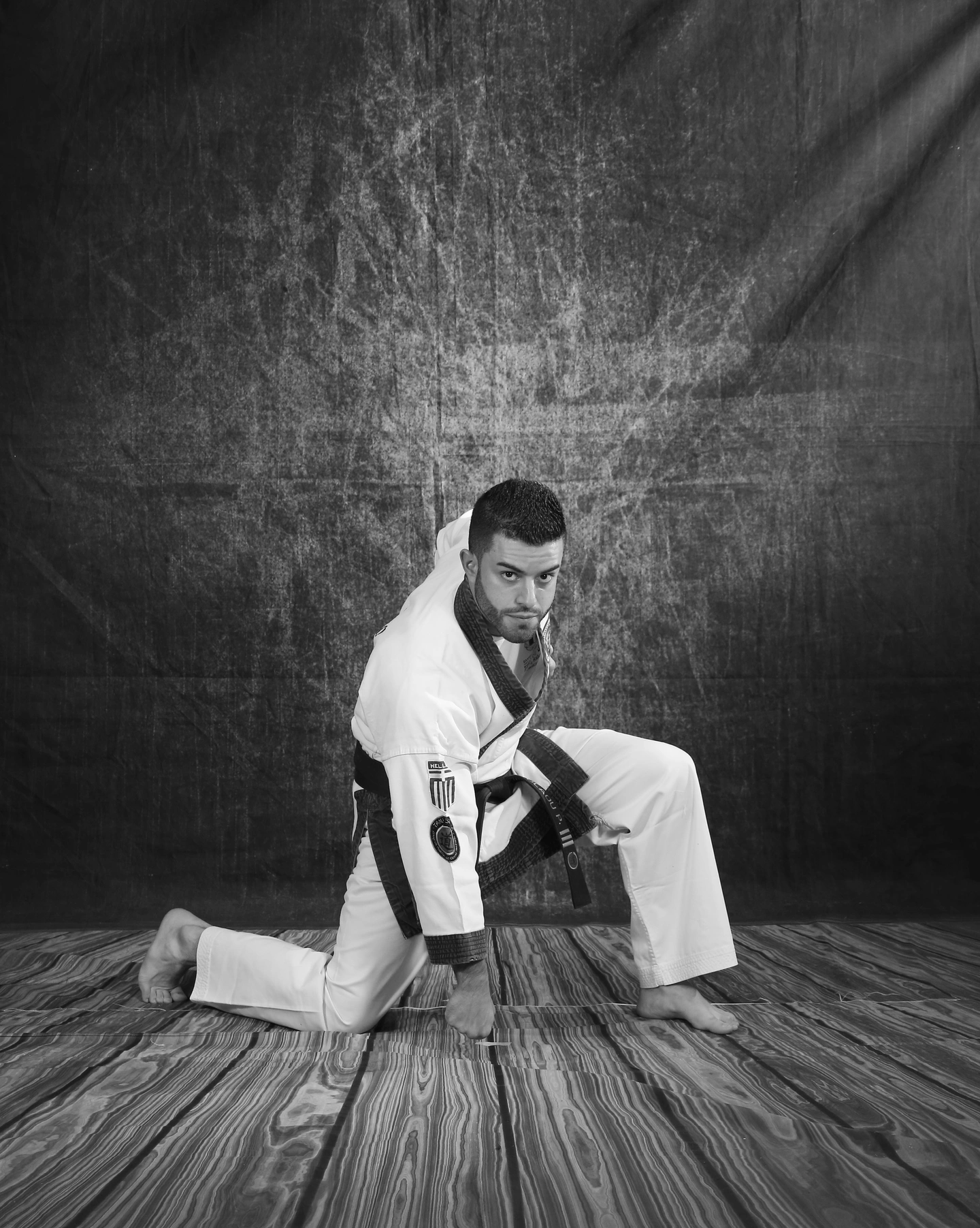Ο Πέτρος Νικολάου σε χαμηλή στάση Tang Soo Do